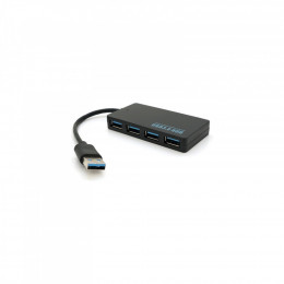 Voltronic USB 3.0 to 4xUSB 0.14m flat black (YT-3HF4/2TB)