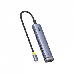 Baseus USB-C 7-Port HDMI 4K60Hz + 2xUSB 3.0 + PD + SD/TF 3.0 + 3.5mm gray (B00052803811-02)