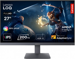 Lenovo LOQ 27-10 Lunar Grey (68F2GACBUA) - 27 IPS / 1920×1080 / 200 Гц / AMD FreeSync Premium, Adaptive Sync