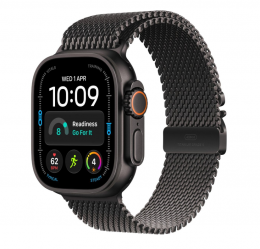 Watch Ultra 4 LTE 49mm Black Titanium w. Black Tit. Milanese Loop - S MJAU4