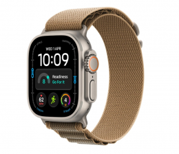 Watch Ultra 4 LTE 49mm Natural Titanium w.  Sand T. Loop - S/M MJAJ4