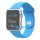 APPLE WATCH 42mm SILVER ALUMINUM CASE WITH BLUE SPORT BAND (MLC52)