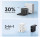 Anker GaN Charger 100W, 2xUSB-C, 1xUSB-A, Display Dark Gray (B121BGZ1) + кабель USB Type-C