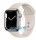 Apple Watch Series 7 GPS + Cellular 41mm Silver Stainless Steel Case w. Starlight Sport Band (MKHE3)