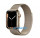 Apple Watch Series 7 GPS + Cellular 45mm Gold Stainless Steel Case with Gold Milanese Loop (MKJY3)