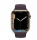 Apple Watch Series 7 GPS + Cellular 45mm Gold S. Steel Case w. Dark Cherry Sport Band (MKJF3)
