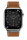 Apple Watch Series 7 Hermès GPS + Cellular, 45mm Silver Stainless Steel Case (MKMG3) with Fauve Swift Leather Single Tour Deployment Buckle (MHLU3)