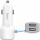 АЗУ USB-Ax2 Hoco Z23 Grand style 12W + microUSB кабель White (6957531078029)