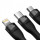 Baseus Flash Series Ⅱ One-for-three Fast Charging Cable Type-C to M+L+C 100W 1.5m Black