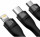 Baseus Flash Series Ⅱ One-for-three Fast Charging Data Cable USB to M+L+C 66W 1.2m Black