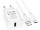 Borofone BA72A Spring single port QC3.0 charger set (Type-C) 18W White (6974443388596)