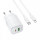 Borofone BAS83A Star 20W White + Type-C to Lightning cable (6941991126796)