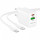 BOROFONE BN27 Fuente 1xUSB-C PD20W + 1xUSB QC3.0 + cable USB-C to USB-C White (6941991120282)
