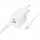 BOROFONE BN27 Fuente 1xUSB-C PD20W + 1xUSB QC3.0 + cable USB-C to USB-C White (6941991120282)