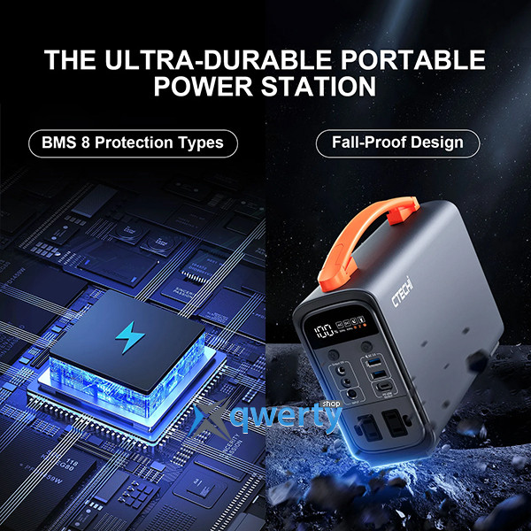 Update Version】CTECHi GT200 320Wh LiFePO4 Portable Power Station – ctechi -official