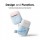 Elago A2 Duo Case Pastel Blue/Pink/White for Airpods with Wireless Charging Case (EAP2DO-PBL-PKWH)