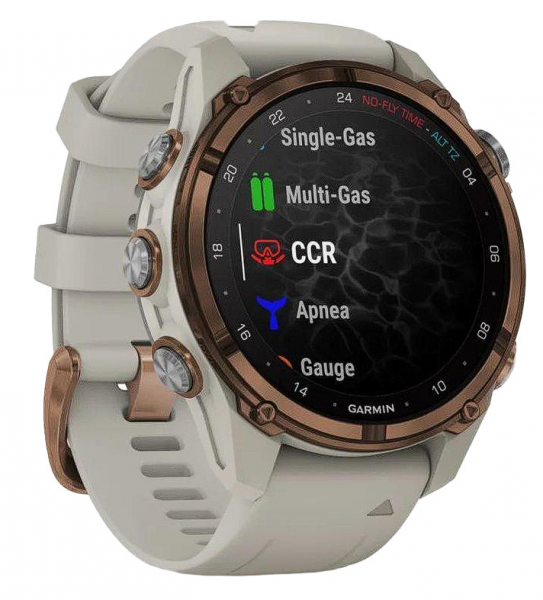 Garmin Descen Mk3i – 43 mm Bronze PVD Titanium with French Gray Silicone Band (010-02753-13/14) EU
