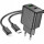 Hoco CS23A Sunlight PD 30W QC 3.0 кабель USB Type-C to Lightning EU Black (6942007609951)