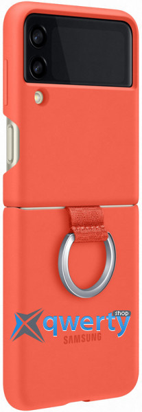 Samsung Flip 3 Silicone Cover with Ring (EF-PF711TPEGRU) Coral