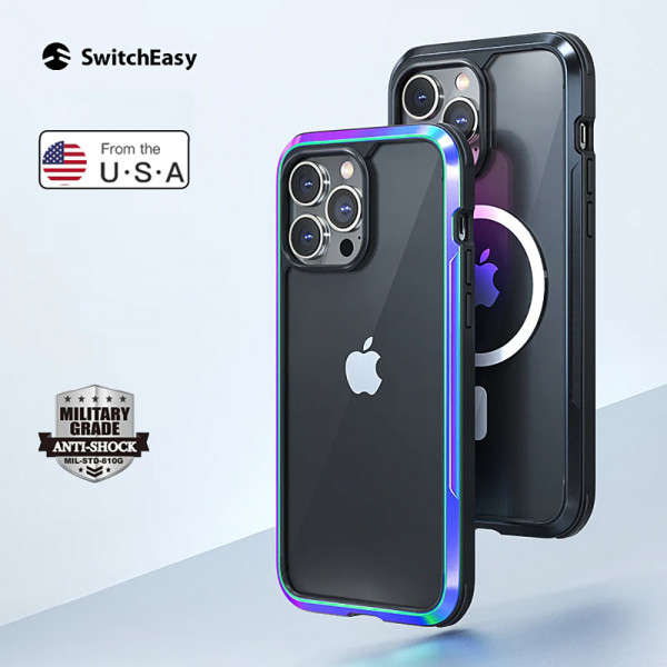 SwitchEasy TITAN Military Shockproof Case with MagSafe for iPhone 14 Midnight Black